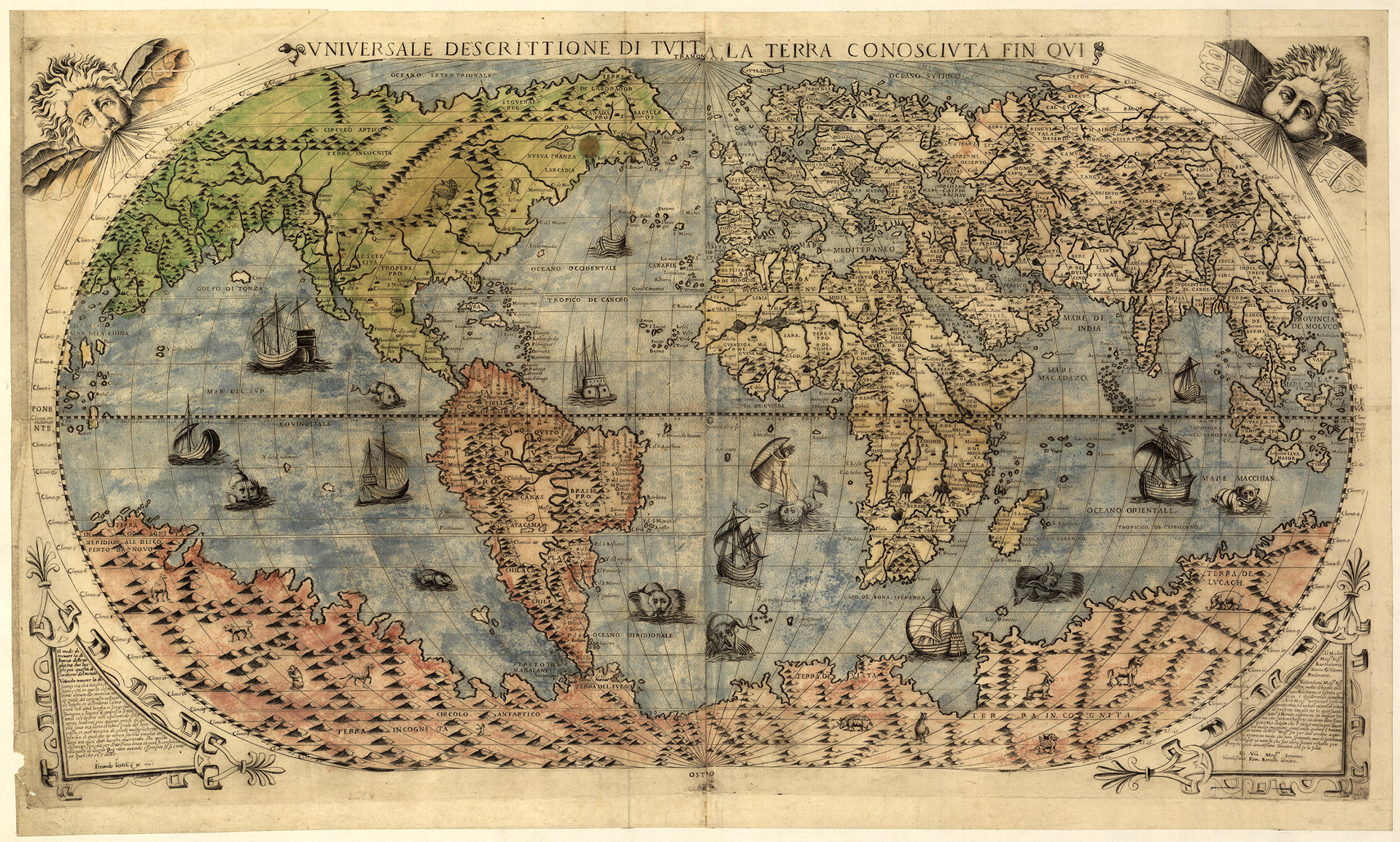 Header image showing an antique map of the world.